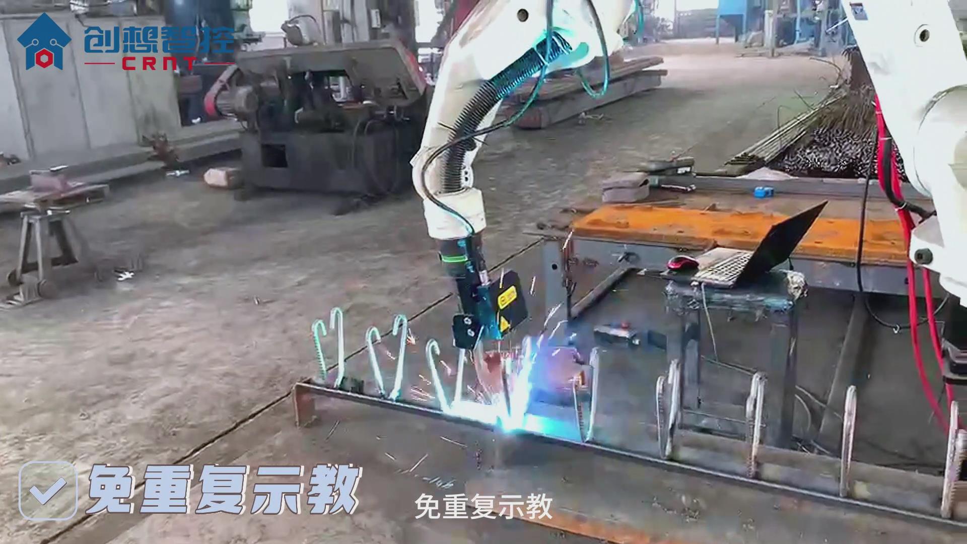 创想焊缝跟踪传感器适配柴孚机器人实现全自动焊接的应用