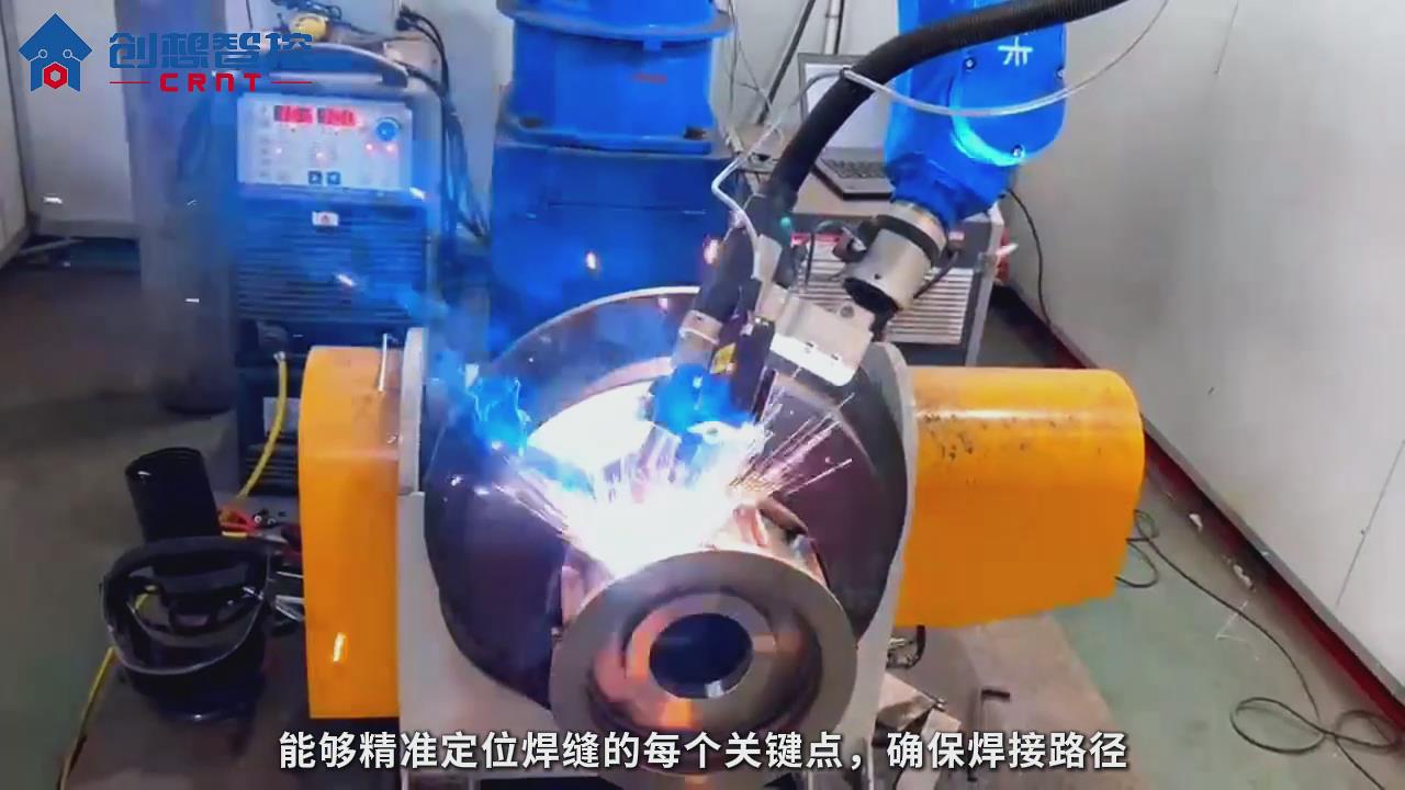 创想焊缝跟踪系统适配藦卡机器人进行自动化焊接的应用